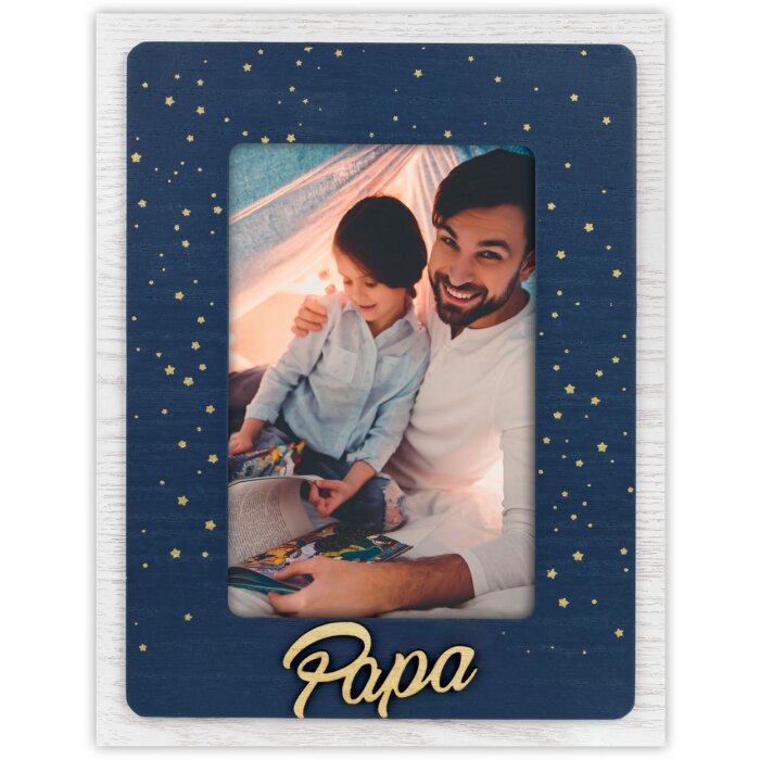 ZEP Houten Fotolijst Astro FR blauw 10x15 cm Papa Fotolijst