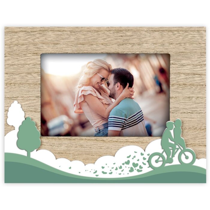 ZEP Houten Portretlijst Sheila 10x15 cm Groen Fiets Fotolijstje