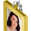 ZEP Foto Sleutelhanger Metaal goud 2 fotos 3,5x4,5 cm