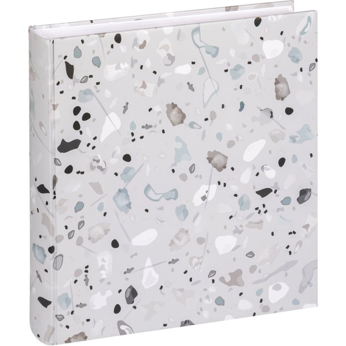 Walther Fotoalbum Terrazzo Stone Grijs 30x30 cm 60 witte paginas