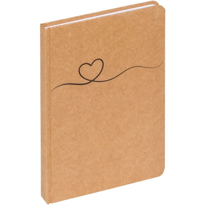 Walther notitieboek Tribal Heart bruin 21x15 cm 80 vel gestippeld