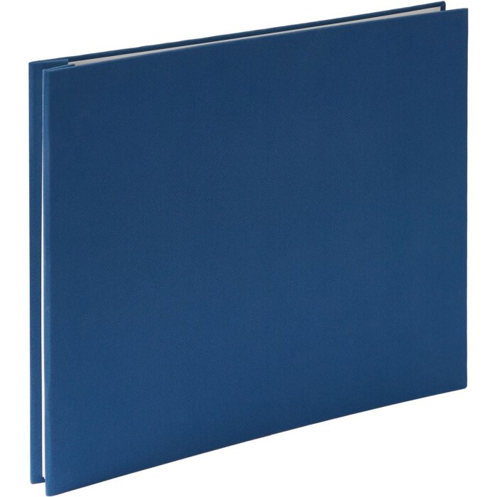 HNFD Linnen schroefdekselalbum blauw 38x31 cm 40 witte paginas