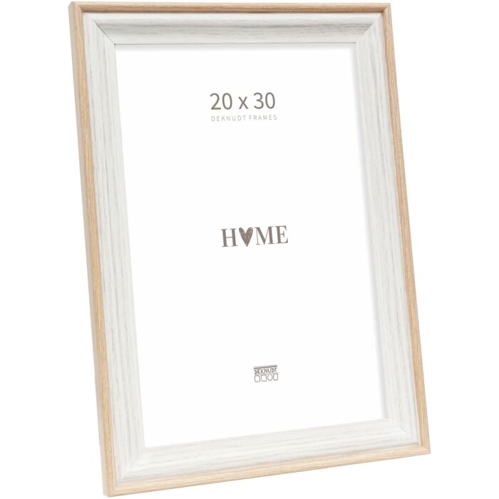 Deknudt Houten lijst S68VG1 wit-natuur 20x30 cm