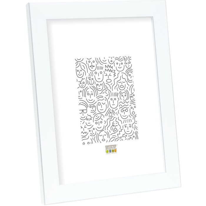 Deknudt kunststof lijst S41VK1 wit met zilveren rand 21x29,7 cm DIN A4