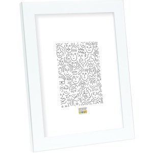 Deknudt kunststof lijst S41VK1 wit met zilveren rand...