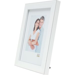 Deknudt kunststof lijst S41VK1 wit met zilveren rand 21x29,7 cm DIN A4