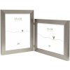Deknudt dubbele kunststof lijst S41VD1 zilver 2 fotos 15x20 cm