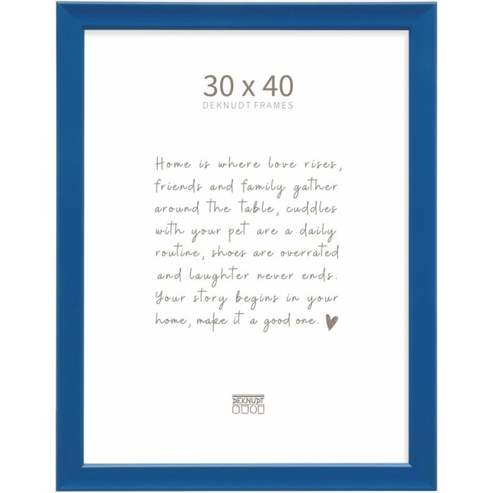 Deknudt Houten lijst S45Y blauw 30x40 cm