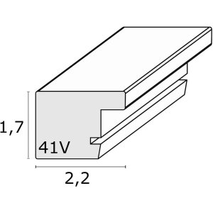 Deknudt dubbele lijst S41V Kunststof lijst 10x15 cm tot 15x20 cm
