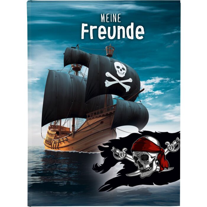 Goudboekje Vriendenboek Piraten! 15x21 cm 88 geïllustreerde paginas