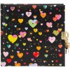 Goldbuch Dagboek Heart to Heart donker 16,5x16,5 cm 96 witte paginas