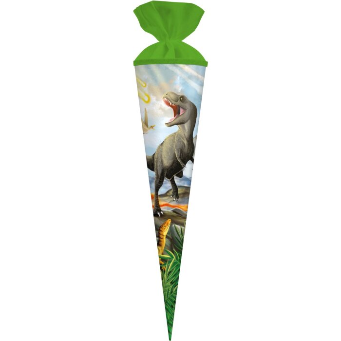 Goldbuch schoolkegel Kreidezeit Dino 70 cm gelakt karton met vilten sluiting