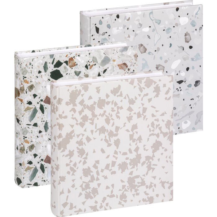 Walther Fotoalbum Terrazzosteen 30x30 cm 60 witte paginas