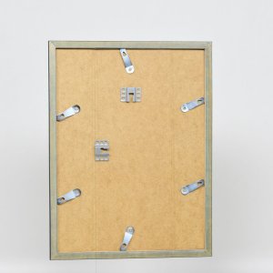Effect houten fotolijst profiel 26 blauw met zilveren rand 2 cm lijst