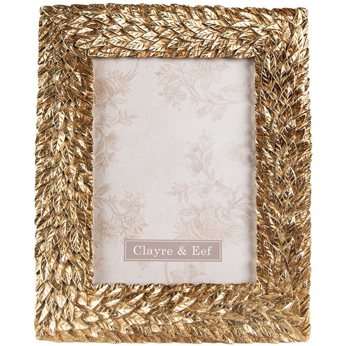 Clayre & Eef 2F0947 Fotolijst 19x2x24 cm - 13x18 cm Goudkleurig Rechthoek