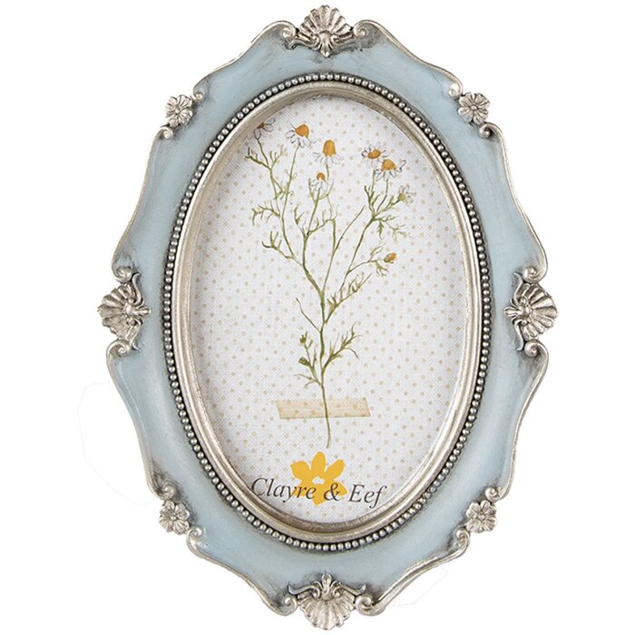 Clayre & Eef 2F0993 Fotolijst 15x2x20 cm - 10x15 cm Blauw
