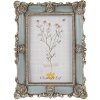 Clayre & Eef 2F0995 Fotolijst 15x2x20 cm Blauw Vintage Ontwerp 10x15 cm