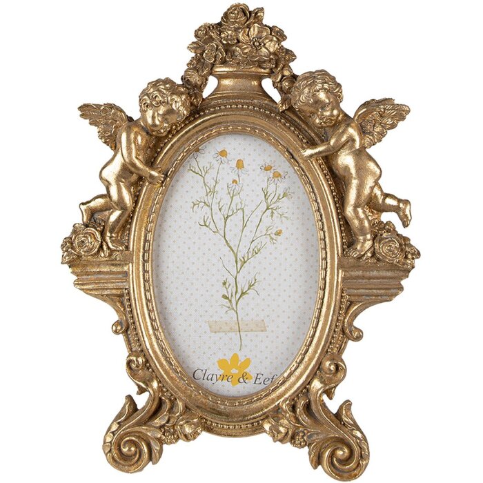 Clayre & Eef 2F1011 Fotolijst 20x3x26 cm - 10x15 cm Goudkleurig