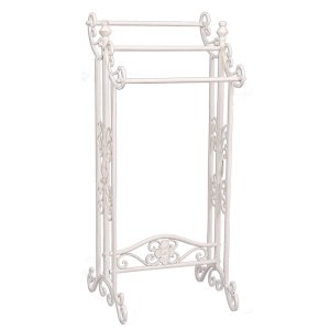 Clayre & Eef 4Y0224W Gastendoekhouder 40x37x91 cm Wit...