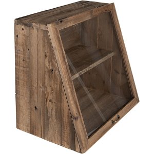 Clayre & Eef 50705 Vitrinekast 40x26x36 cm Bruin