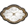 Clayre & Eef 52S238 Spiegel 70x6x100 cm Goudkleurig - Zwart Ovaal