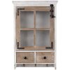 Clayre & Eef 5H0640 Wandkast 38x14x58 cm Wit - Bruin