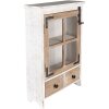 Clayre & Eef 5H0640 Wandkast 38x14x58 cm Wit - Bruin