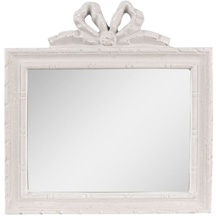 Clayre & Eef 62S267 Spiegel 30x2x31 cm Grijs Rechthoekige Wandspiegel