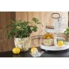 Clayre & Eef 6CE1531M Decoratie Bloempot 23x10x9 cm Geel Ovaal
