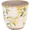 Clayre & Eef 6CE1532XS Decoratie Bloempot Ø 11x10 cm Geel