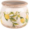 Clayre & Eef 6CE1535S Decoratie Bloempot Ø 12x9 cm Geel