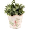 Clayre & Eef 6CE1537L Decoratie Bloempot Ø 18x17 cm Roze - Beige