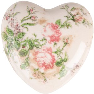 Clayre & Eef 6CE1542L Decoratie Hart 11x11x4 cm Roze...