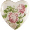 Clayre & Eef 6CE1542M Decoratie Hart 8x8x4 cm Roze - Beige
