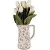 Clayre & Eef 6CE1547 Decoratie Pot 15x10x19 cm Groen - Beige