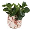 Clayre & Eef 6CE1549M Bloempot keramiek Ø 18x16 cm Roze Beige Barok Stijl