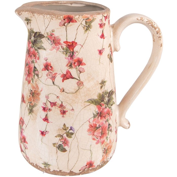 Clayre & Eef 6CE1550M Decoratie Pot 16x12x18 cm Roze - Beige