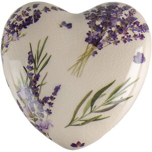 Clayre & Eef 6CE1554L Decoratie Hart 11x11x4 cm Paars...