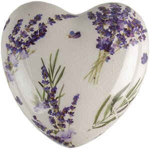 Clayre & Eef 6CE1554M Decoratie Hart 8x8x4 cm Paars -...