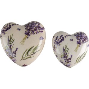 Clayre & Eef 6CE1554M Decoratie Hart 8x8x4 cm Paars -...