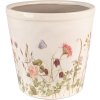 Clayre & Eef 6CE1555L Decoratie Bloempot Ø 21x19 cm Roze - Beige