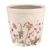 Clayre & Eef 6CE1555M Decoratie Bloempot Ø 14x13 cm Roze Beige