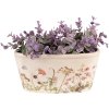 Clayre & Eef 6CE1557M Decoratie Bloempot 23x10x11 cm Roze - Beige Ovaal
