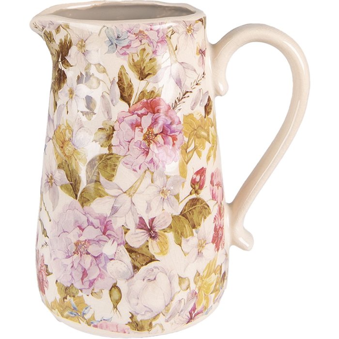 Clayre & Eef 6CE1559M Decoratie Pot 16x11x18 cm Roze - Beige