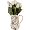 Clayre & Eef 6CE1563M Decoratie Pot 16x11x18 cm Roze - Beige