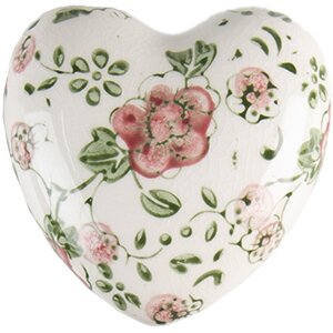 Clayre & Eef 6CE1565M Decoratie Hart Roze Beige 8x8x4...