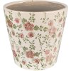 Clayre & Eef 6CE1566XS Decoratie Bloempot Ø 12x10 cm Roze - Beige