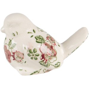 Clayre & Eef 6CE1567M Decoratie Vogel Keramiek Roze...