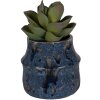 Clayre & Eef 6CE1573S Decoratie Bloempot Ø 12x11 cm Blauw