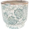 Clayre & Eef 6CE1574L Decoratie Bloempot Ø 21x20 cm Groen - Beige